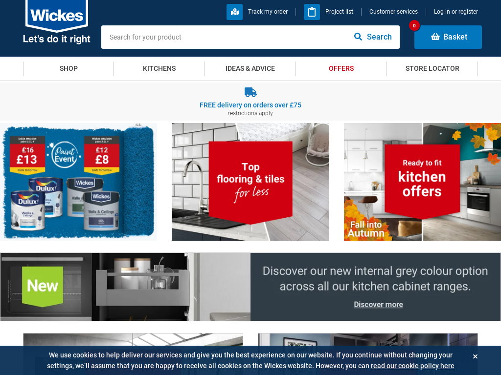 Wickes Website Screenshot