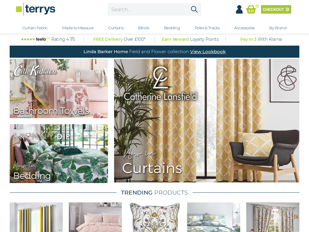 Terry's Fabrics Website Screenshot