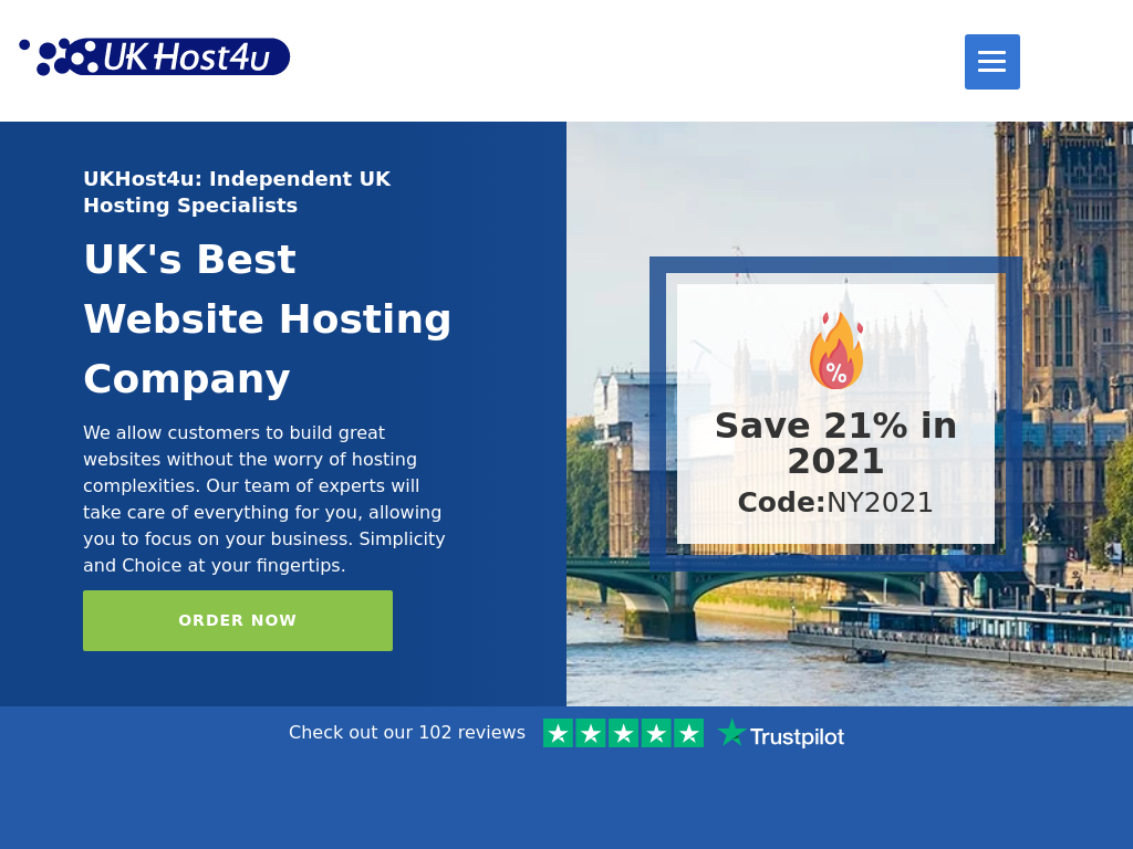 UKHost4u Website Screenshot