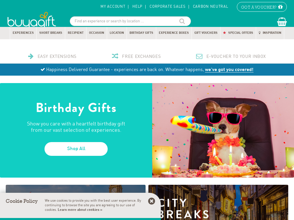 Buyagift.co.uk Website Screenshot