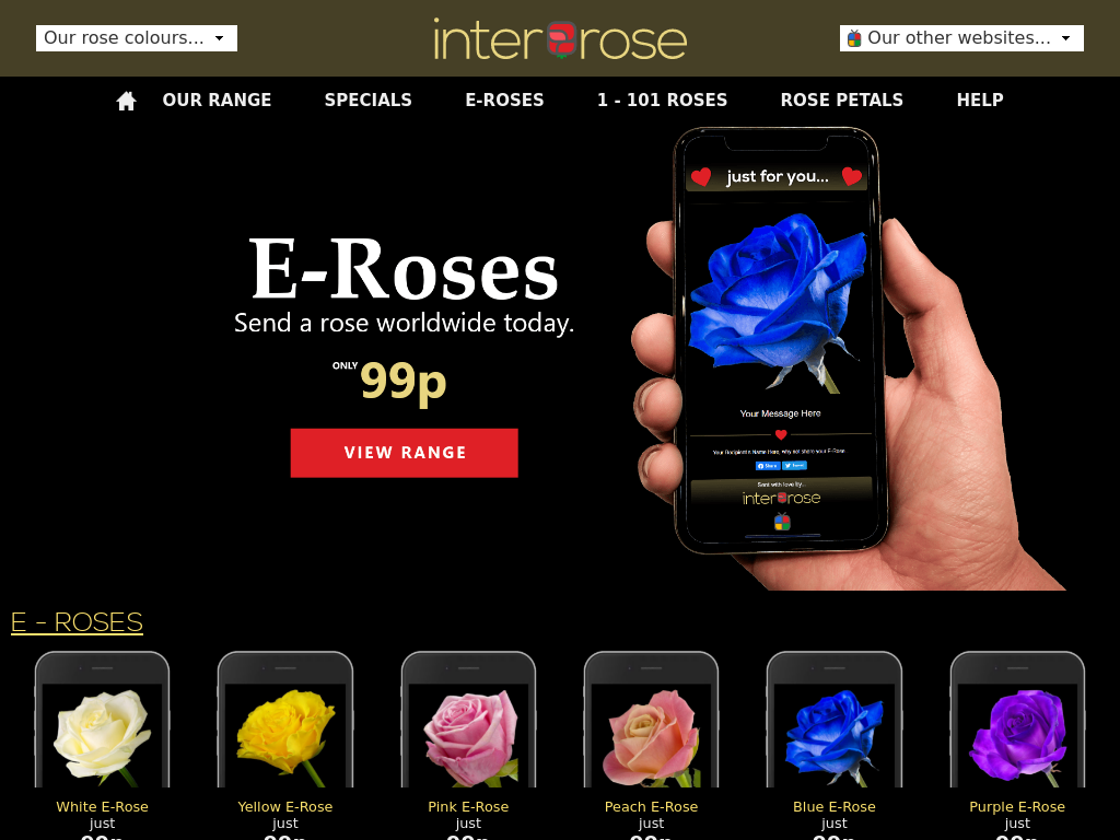 InterRose Website Screenshot