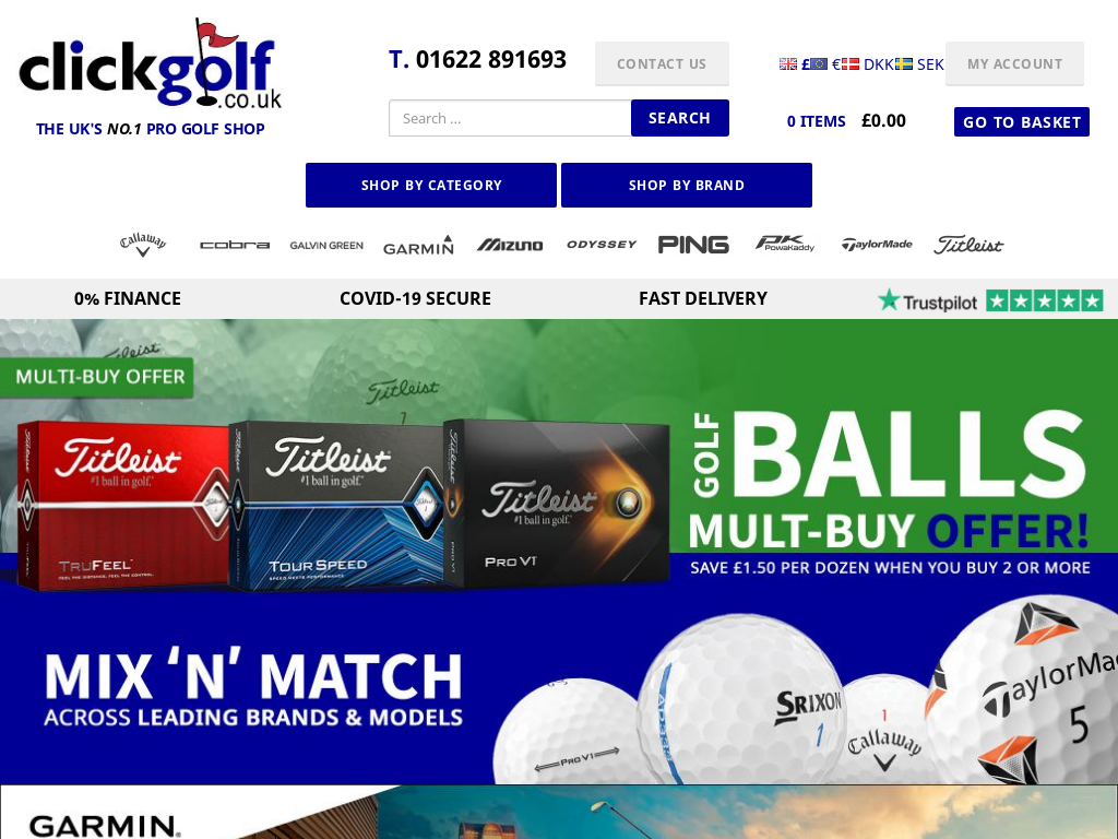 Clickgolf.co.uk Website Screenshot