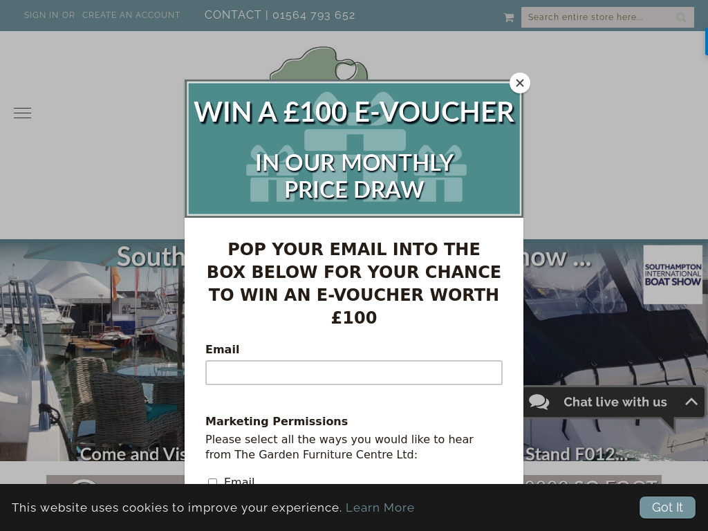 The Garden Furniture Centre Ltd Website Screenshot