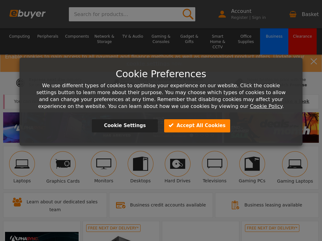 Ebuyer Website Screenshot