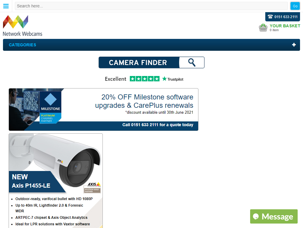 Network Webcams Website Screenshot