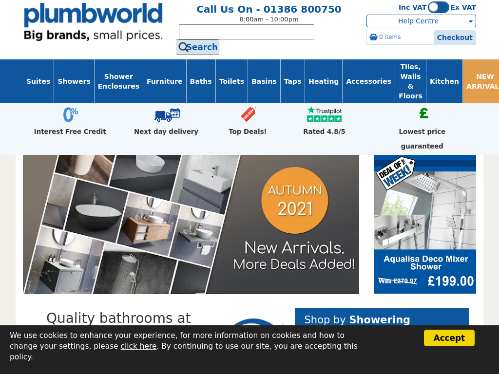 Plumbworld Website Screenshot