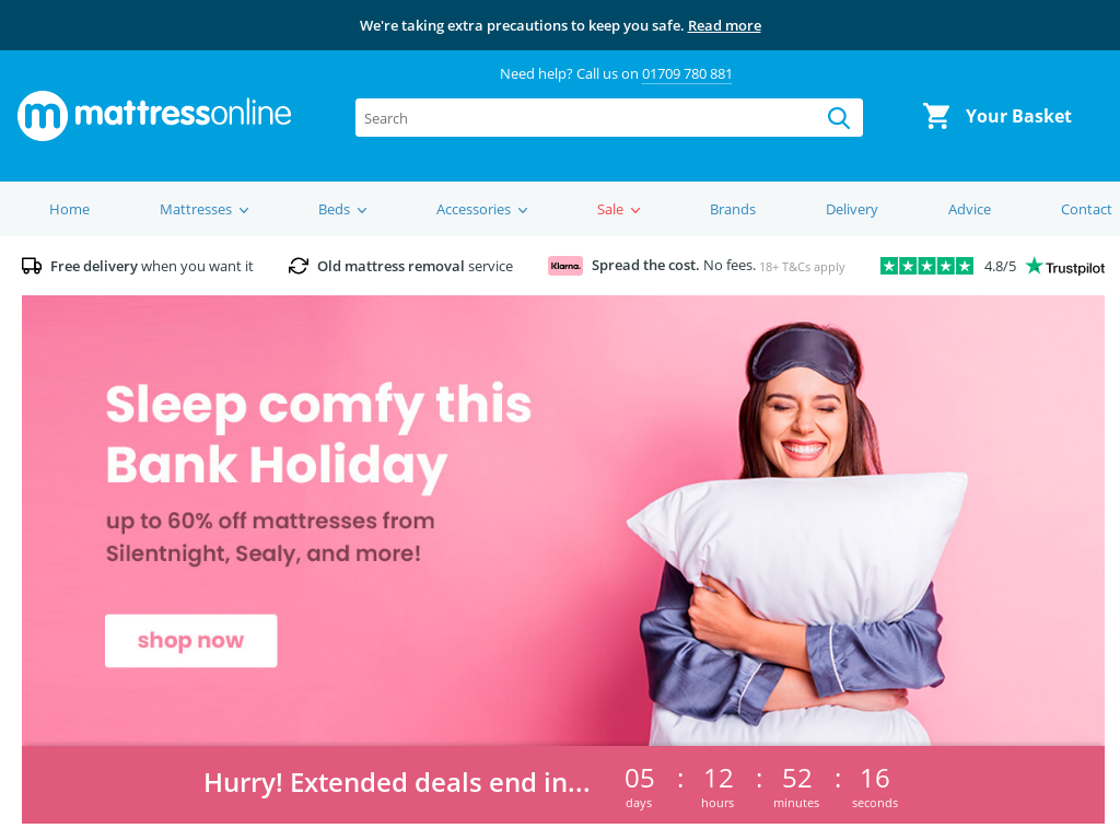 Mattress Online Website Screenshot