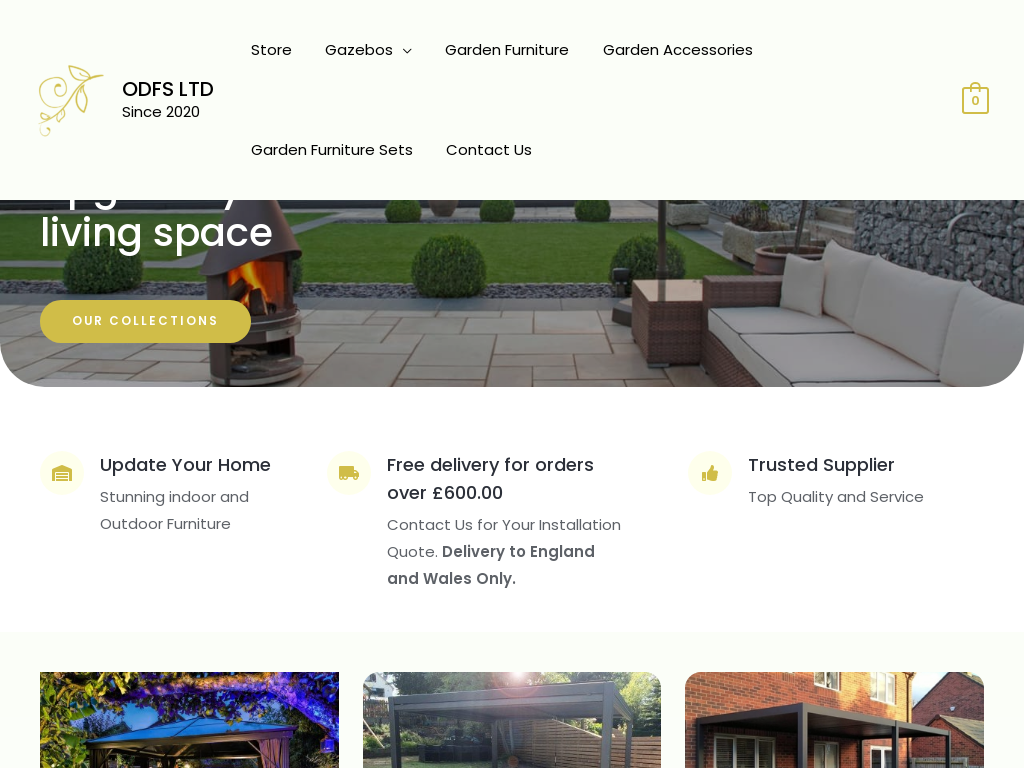 Outdoor Furniture Shop Website Screenshot