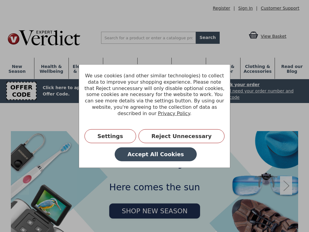 Expert Verdict Website Screenshot